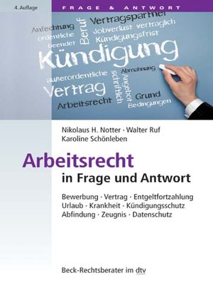 cover image of Arbeitsrecht in Frage und Antwort